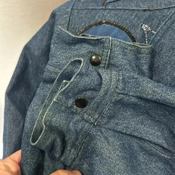 🌸Vintage Anage Women's Beaded/sequin Long Sleeve snap Front Jacket … - Picture 3 of 13